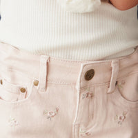 Lola Shortie - Goldie Embroidery Childrens Short from Jamie Kay Australia