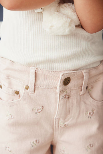 Lola Shortie - Goldie Embroidery Childrens Short from Jamie Kay Australia