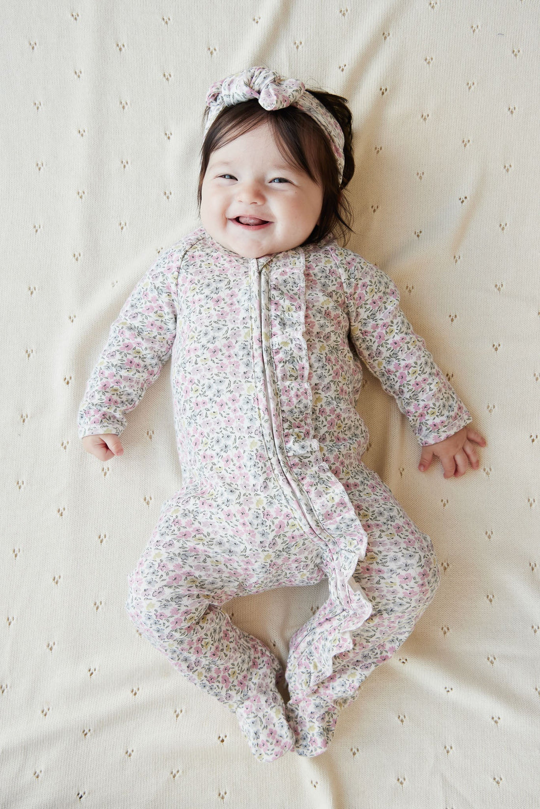 Organic Cotton Melanie Onepiece - Fifi Mini Slightly Pink Childrens Onepiece from Jamie Kay Australia