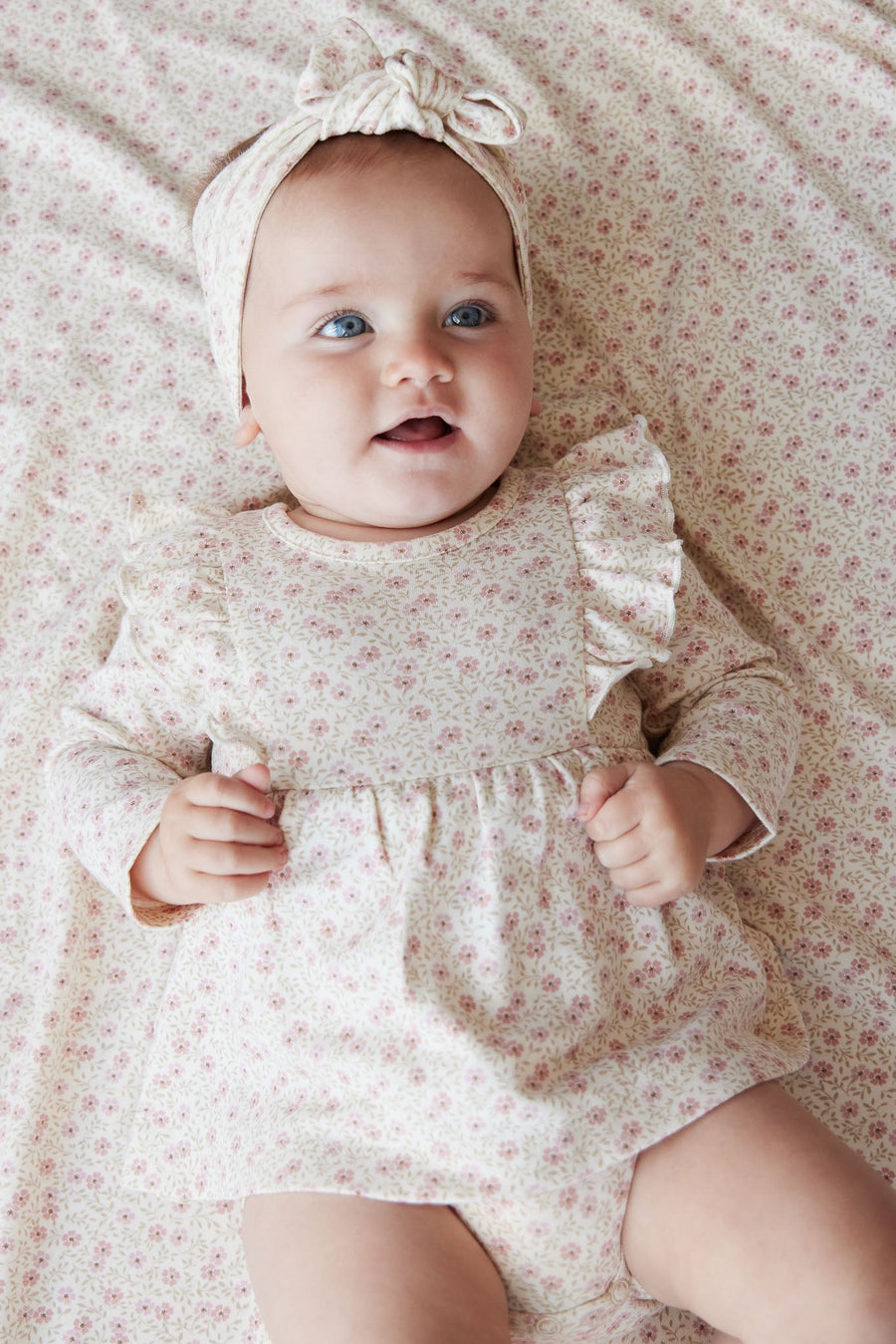 Organic Cotton Vivienne Playsuit - Emmy Egret Childrens Playsuit from Jamie Kay Australia