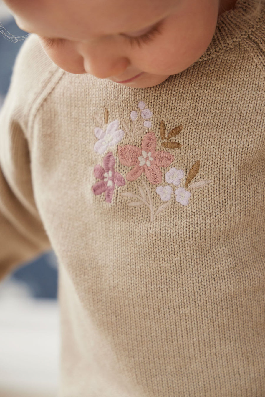 Audrey Jumper - Biscuit Marle Childrens Jumper from Jamie Kay Australia