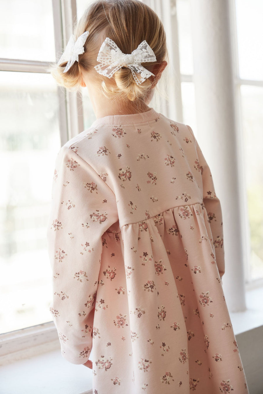 Organic Cotton Charlotte Dress - Petite Fleur Soft Peony Childrens Dress from Jamie Kay Australia