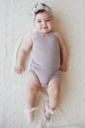 Organic Cotton Modal Singlet Bodysuit - Tulip Marle Childrens Bodysuit from Jamie Kay Australia