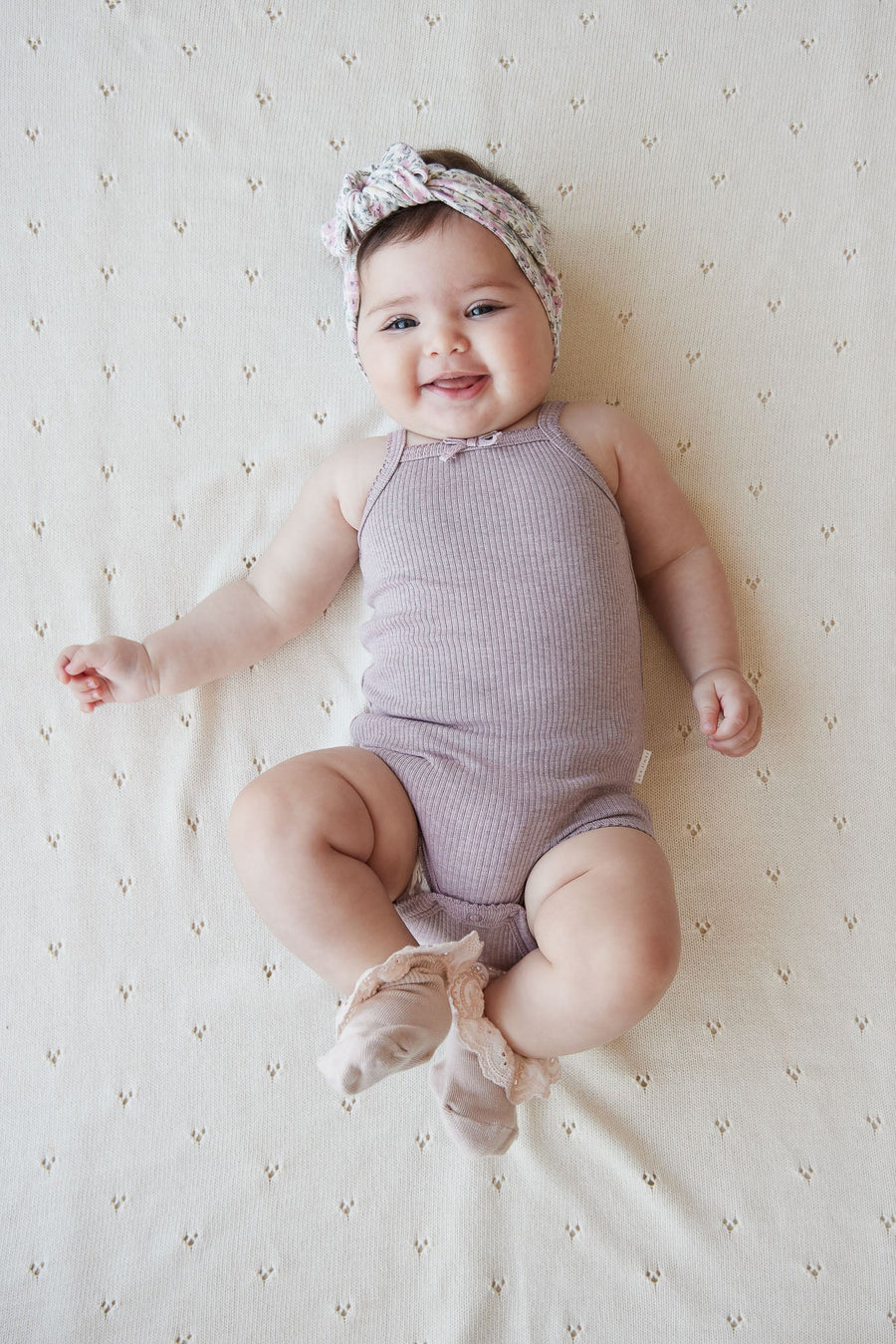 Organic Cotton Modal Singlet Bodysuit - Tulip Marle Childrens Bodysuit from Jamie Kay Australia