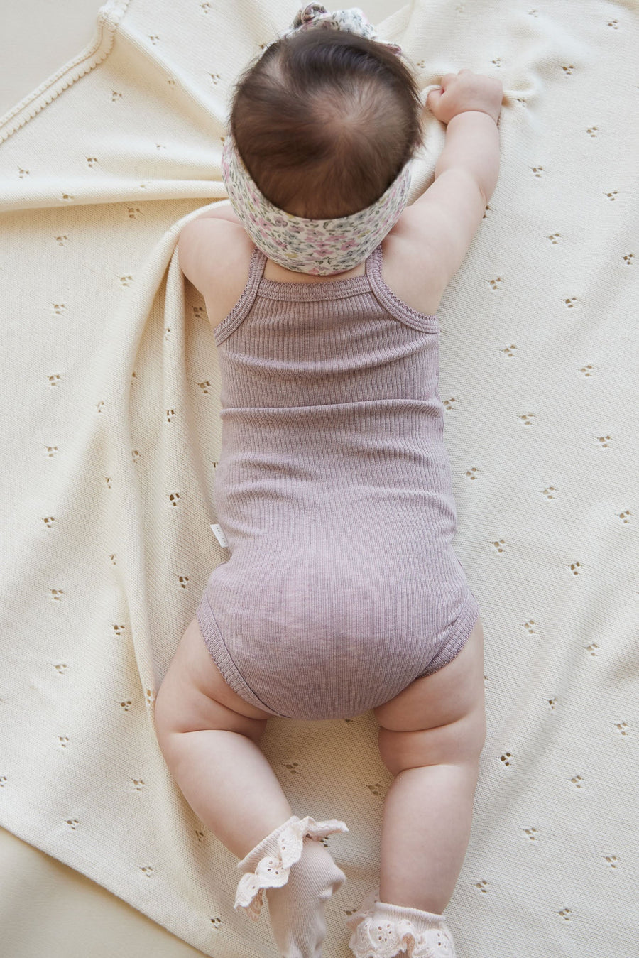 Organic Cotton Modal Singlet Bodysuit - Tulip Marle Childrens Bodysuit from Jamie Kay Australia