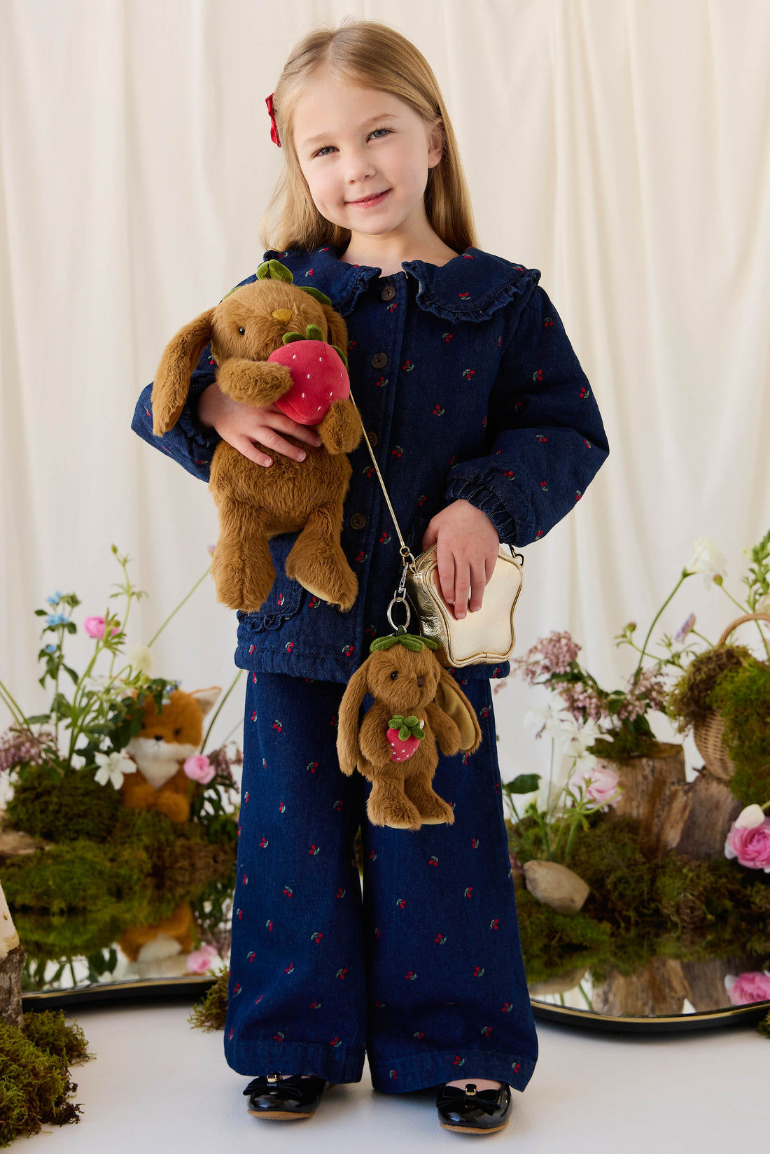 Snuggle Bunnies - Strawberry Penelope Keyring - Oak Childrens Toys from Jamie Kay Australia