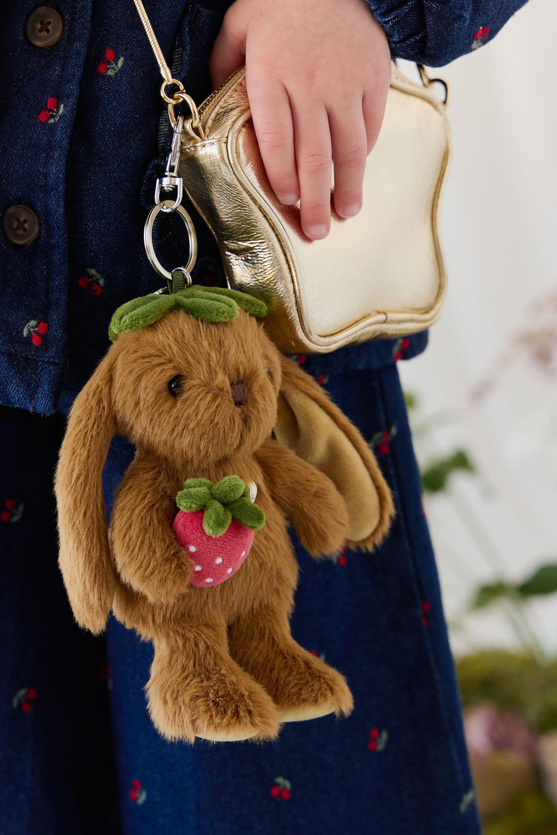 Snuggle Bunnies - Strawberry Penelope Keyring - Oak Childrens Toys from Jamie Kay Australia