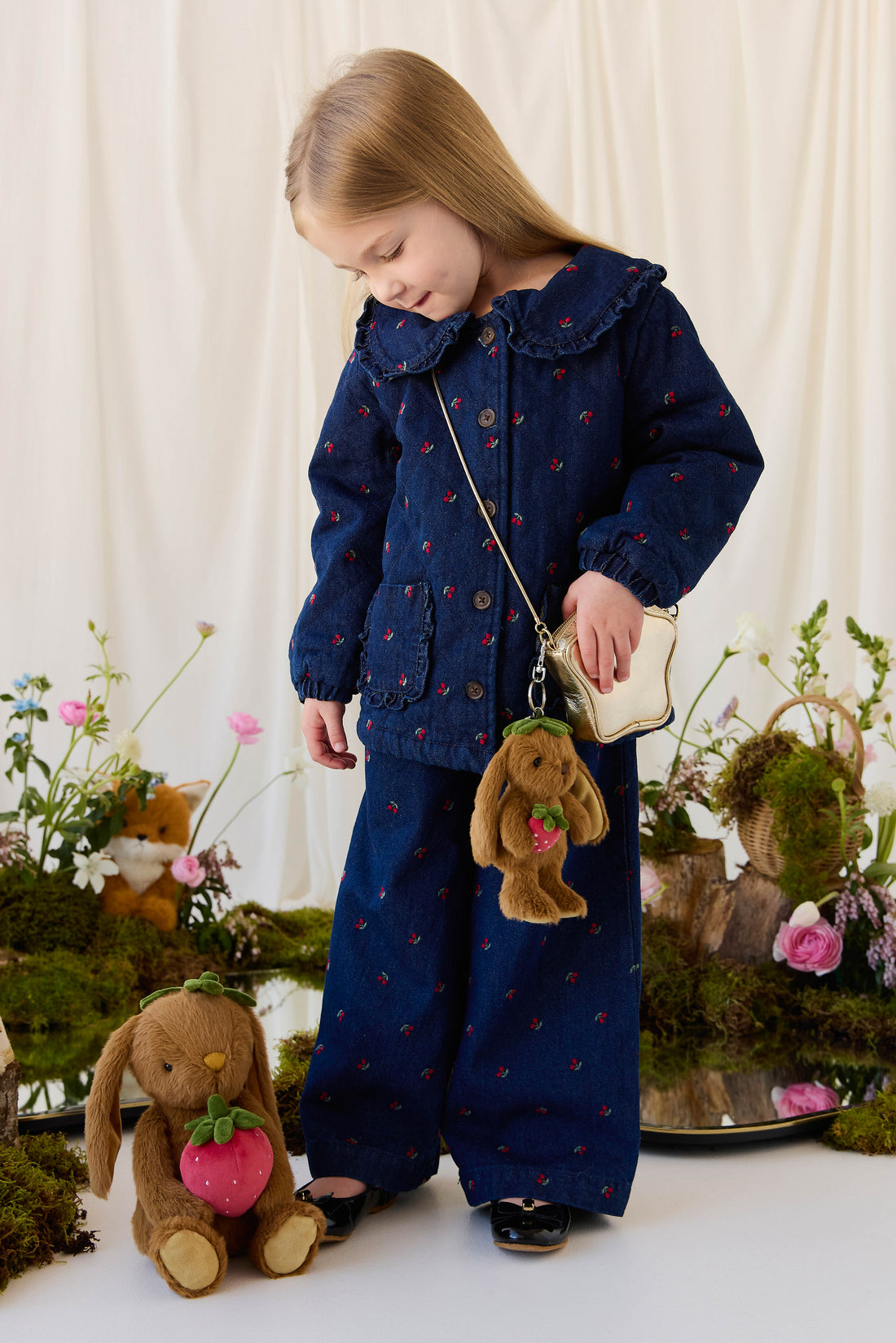 Snuggle Bunnies - Strawberry Penelope Keyring - Oak Childrens Toys from Jamie Kay Australia