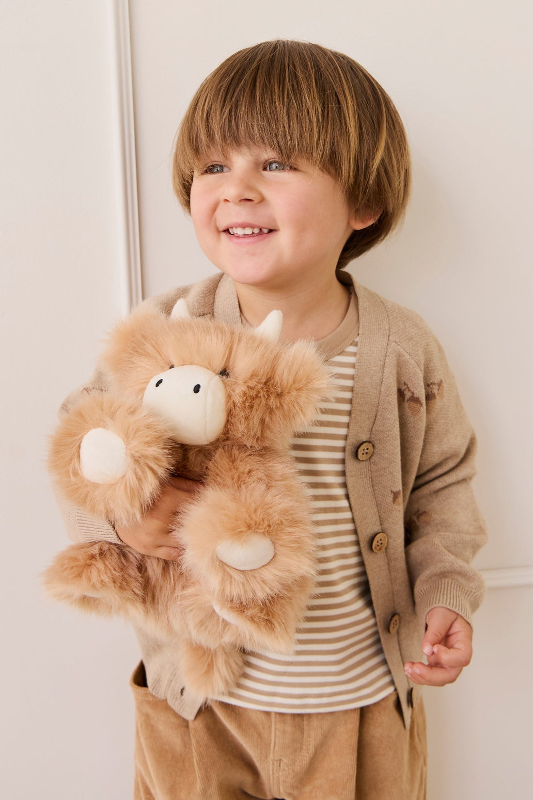 Snuggle Bunnies - Hilda The Highland Cow - Caramel Childrens Toys from Jamie Kay Australia