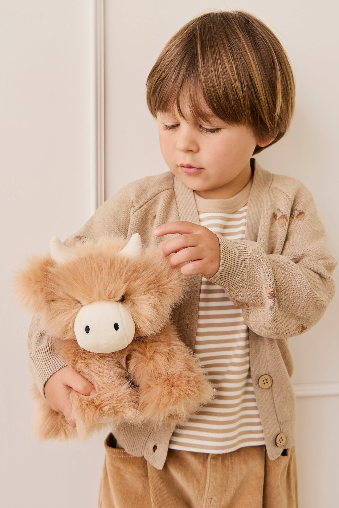 Snuggle Bunnies - Hilda The Highland Cow - Caramel Childrens Toys from Jamie Kay Australia