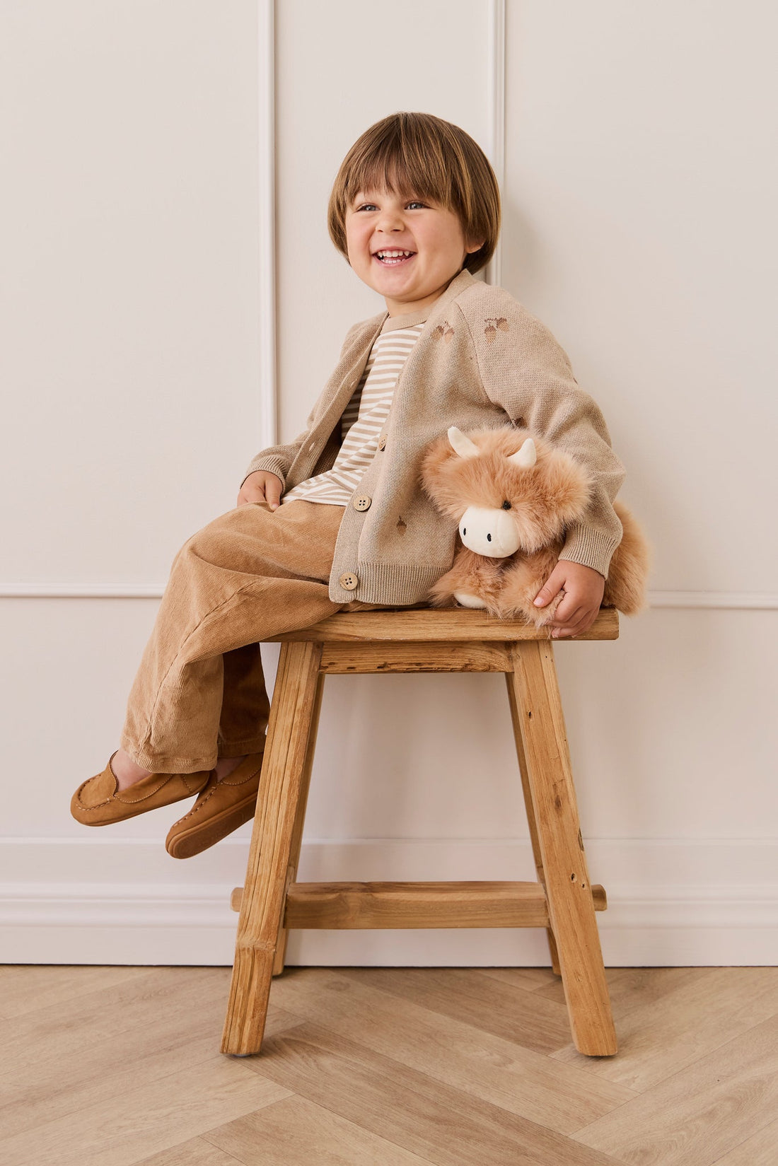 Snuggle Bunnies - Hilda The Highland Cow - Caramel Childrens Toys from Jamie Kay Australia