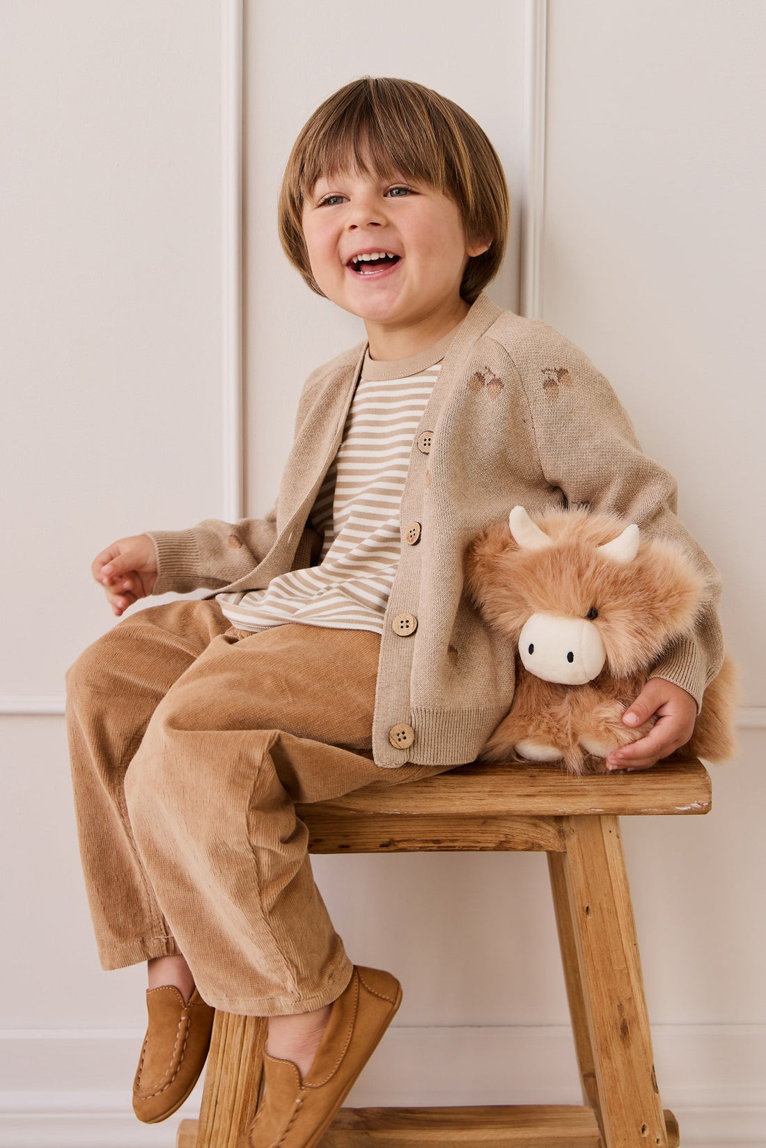 Snuggle Bunnies - Hilda The Highland Cow - Caramel Childrens Toys from Jamie Kay Australia