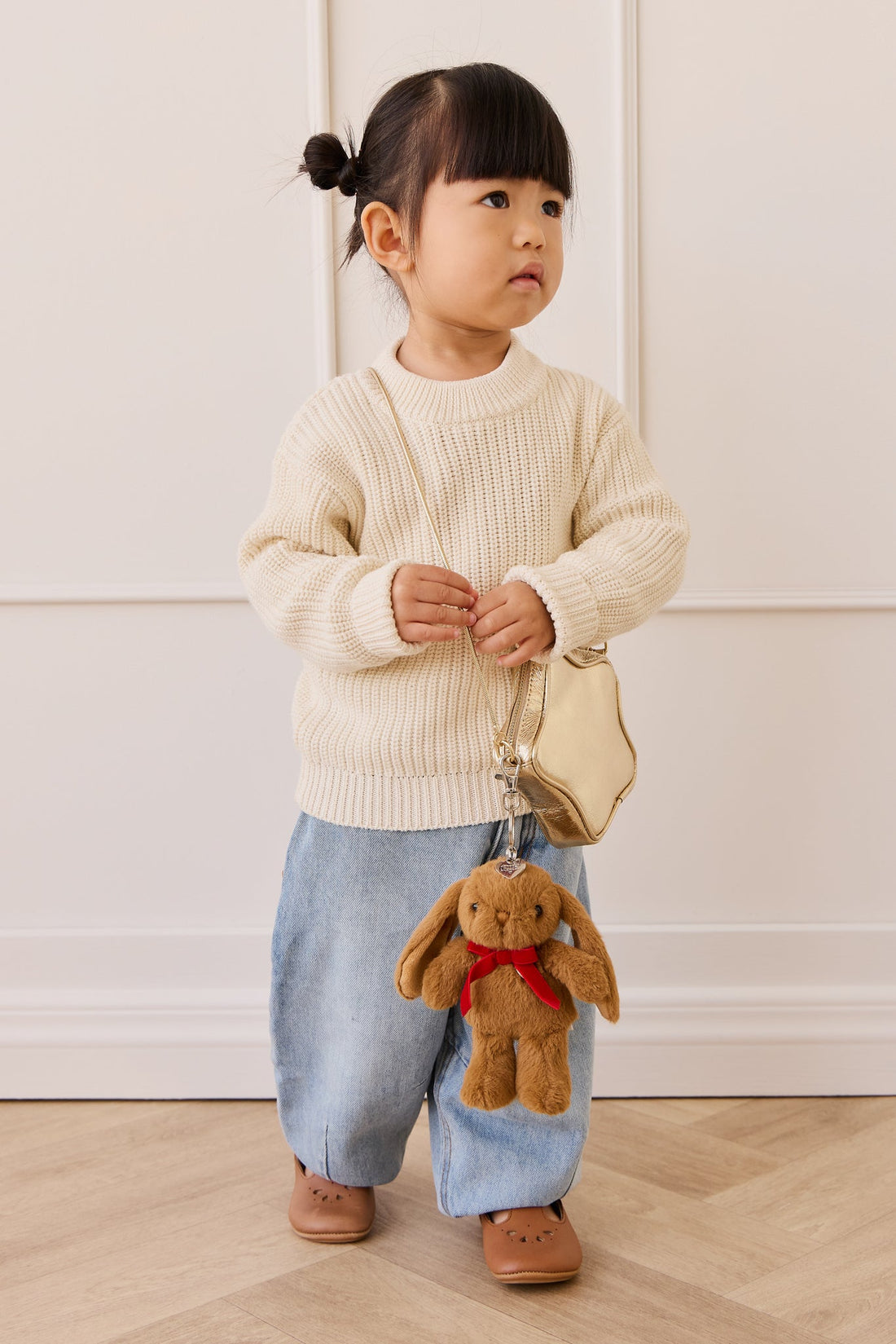 Snuggle Bunnies - Penelope Keyring - Toffee Childrens from Jamie Kay NZ