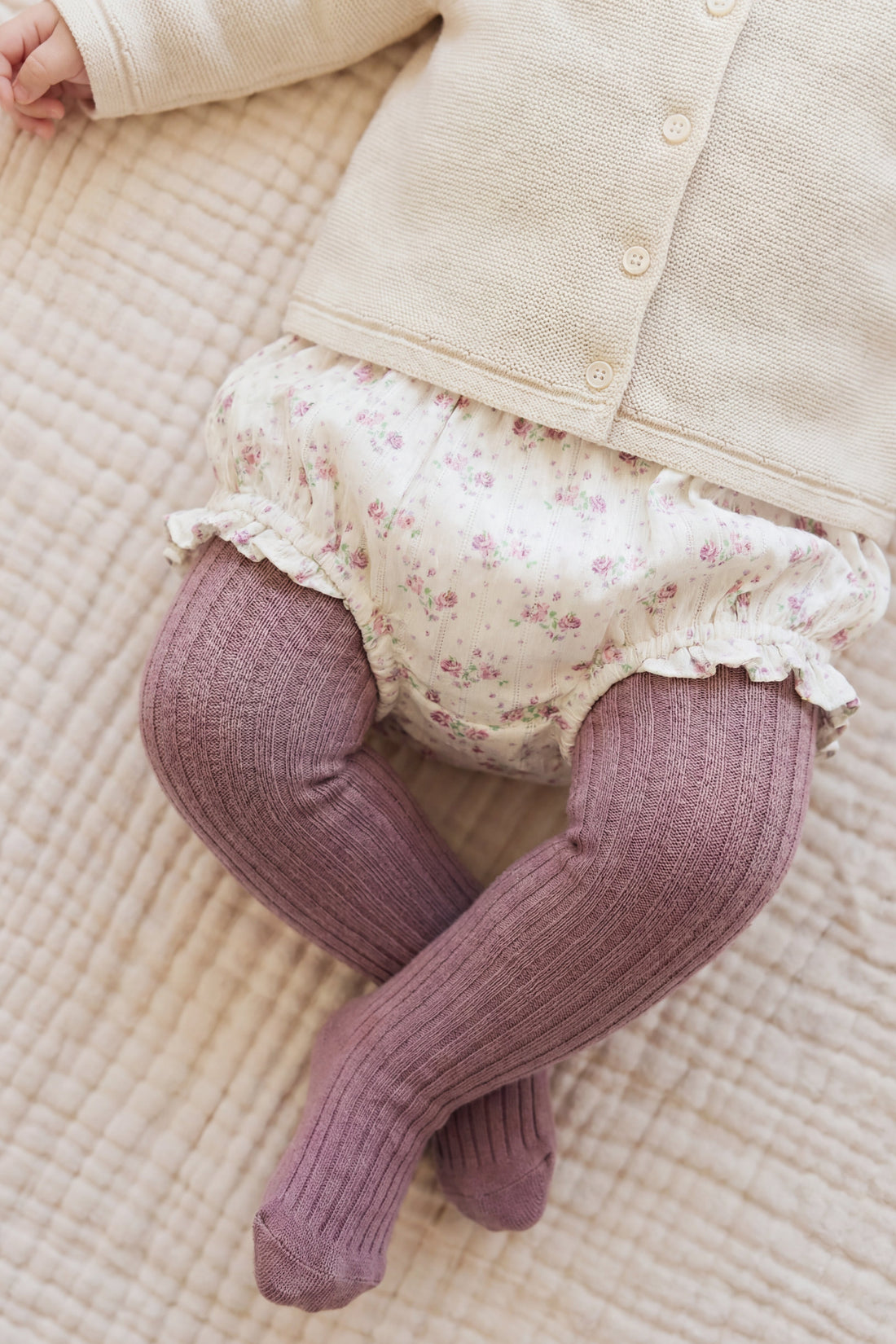 Organic Cotton Frill Bloomer - Molly Lilac Childrens Bloomer from Jamie Kay Australia