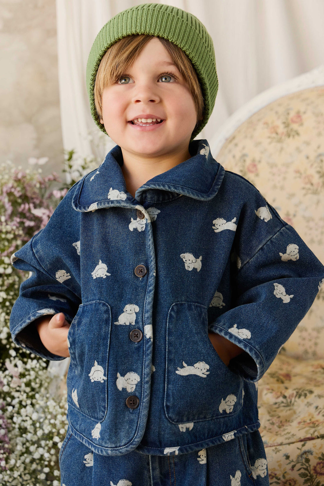 Johan Knit Beanie - Matcha Childrens Hat from Jamie Kay Australia