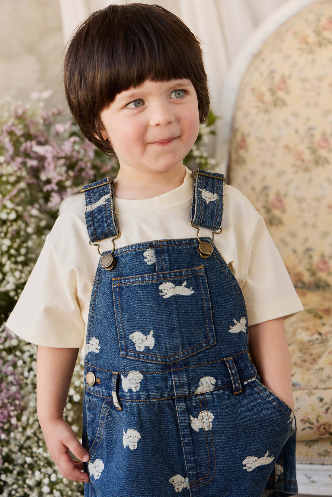 Fenix Short Overall - Finnegan Denim Childrens Overall from Jamie Kay Australia