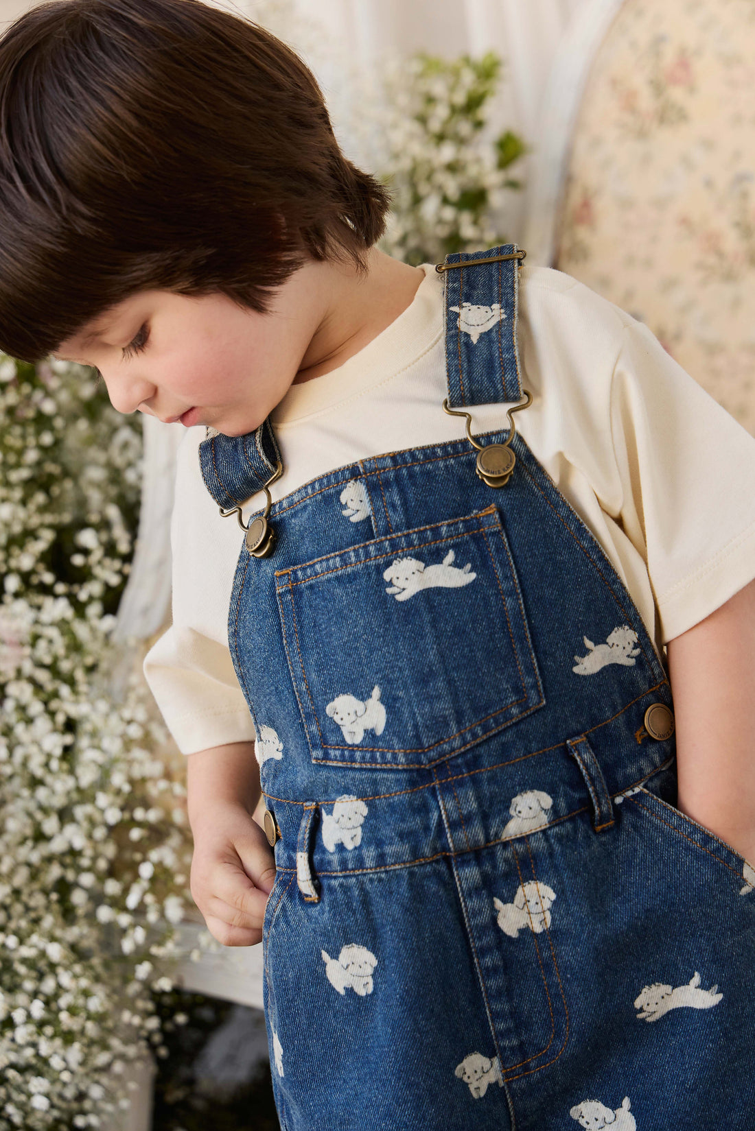 Fenix Short Overall - Finnegan Denim Childrens Overall from Jamie Kay Australia