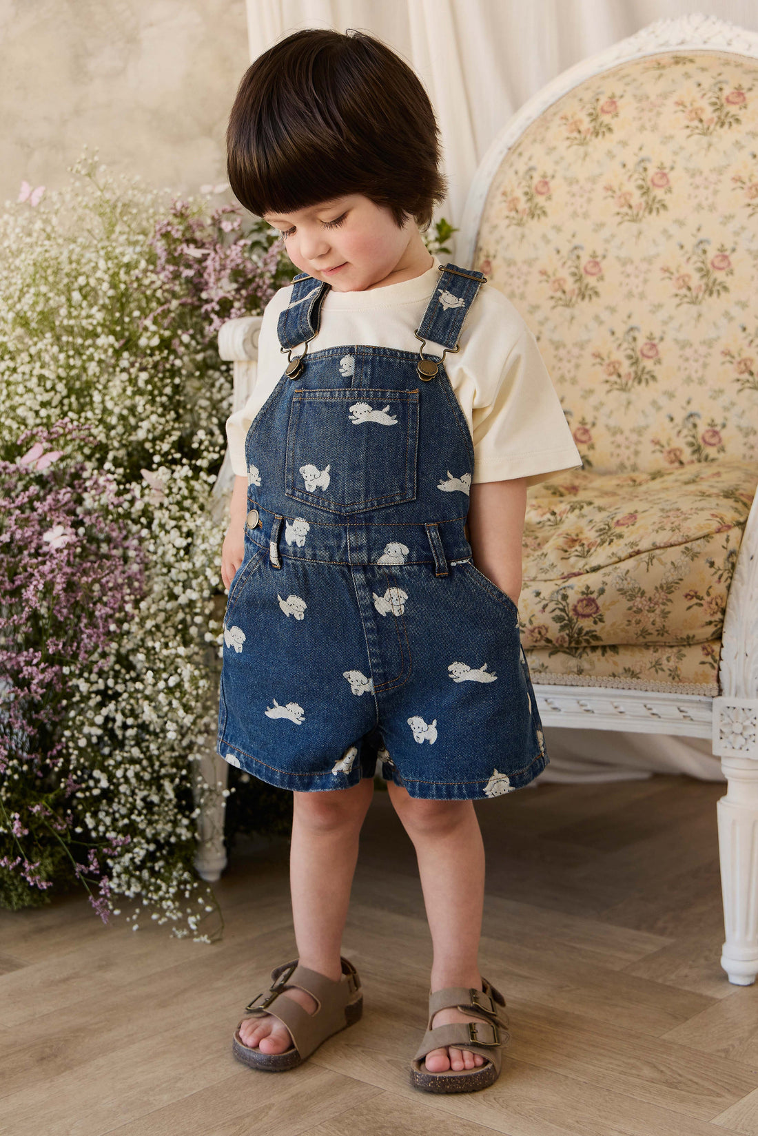 Fenix Short Overall - Finnegan Denim Childrens Overall from Jamie Kay Australia