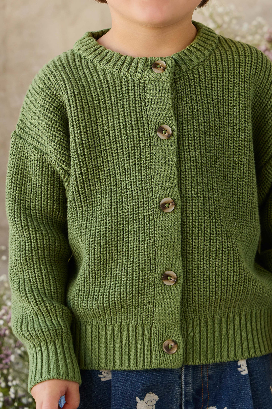 Johan Knitted Cardigan - Matcha Childrens Cardigan from Jamie Kay Australia