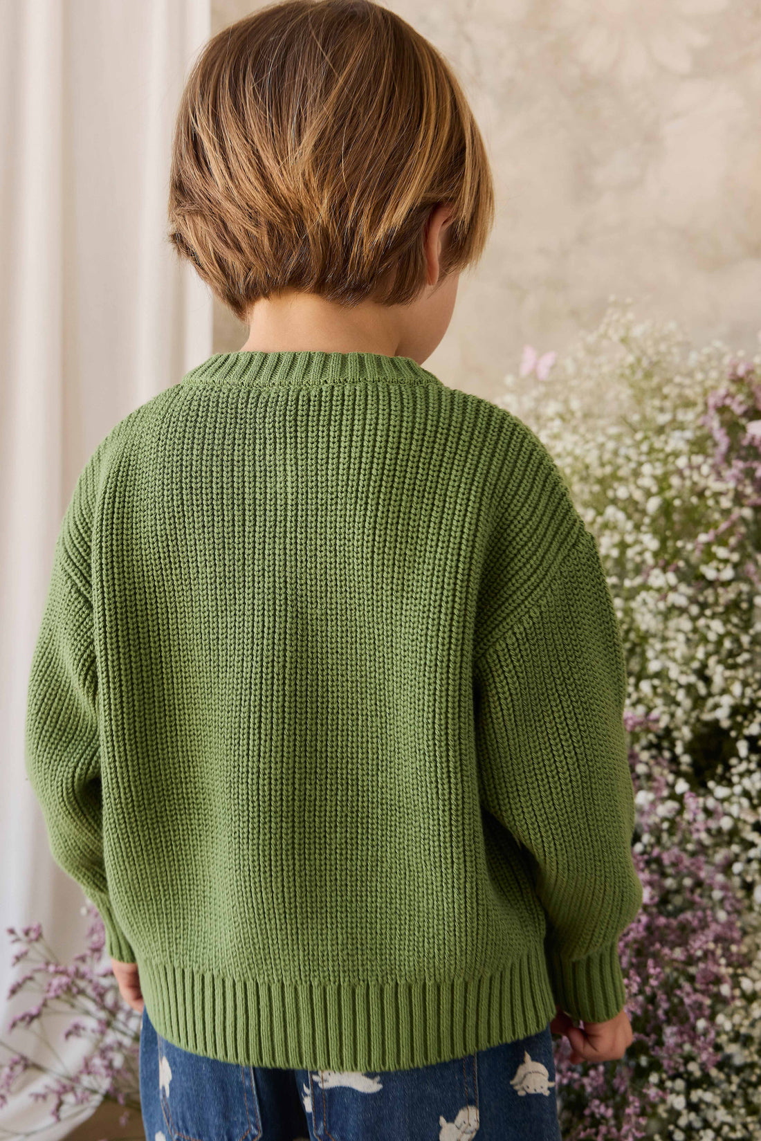 Johan Knitted Cardigan - Matcha Childrens Cardigan from Jamie Kay Australia