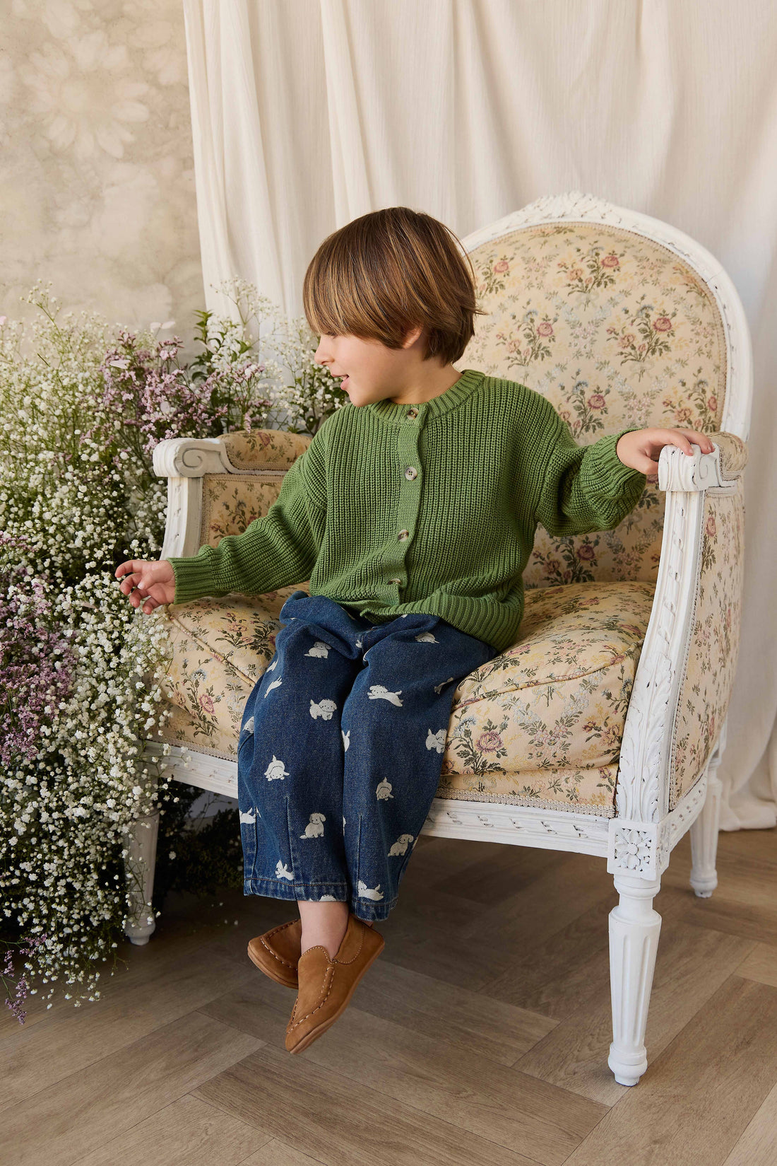 Johan Knitted Cardigan - Matcha Childrens Cardigan from Jamie Kay Australia
