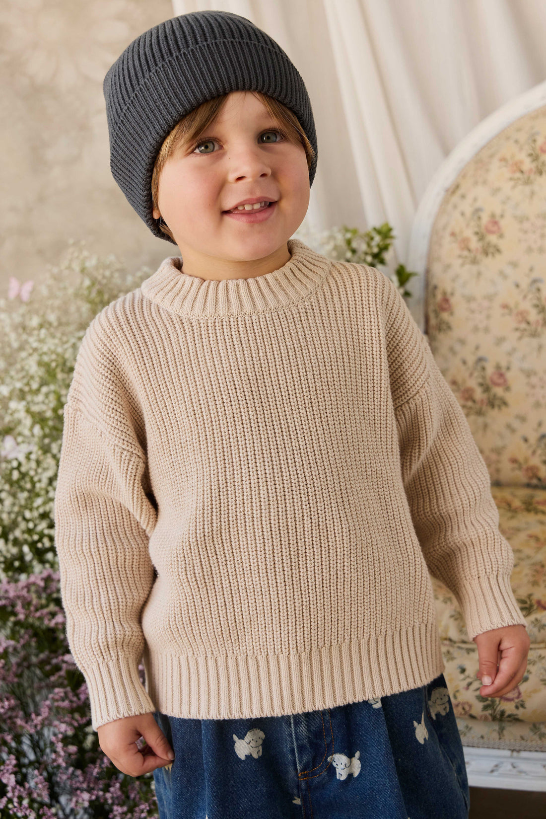 Johan Jumper - Vintage Linen Childrens Jumper from Jamie Kay Australia