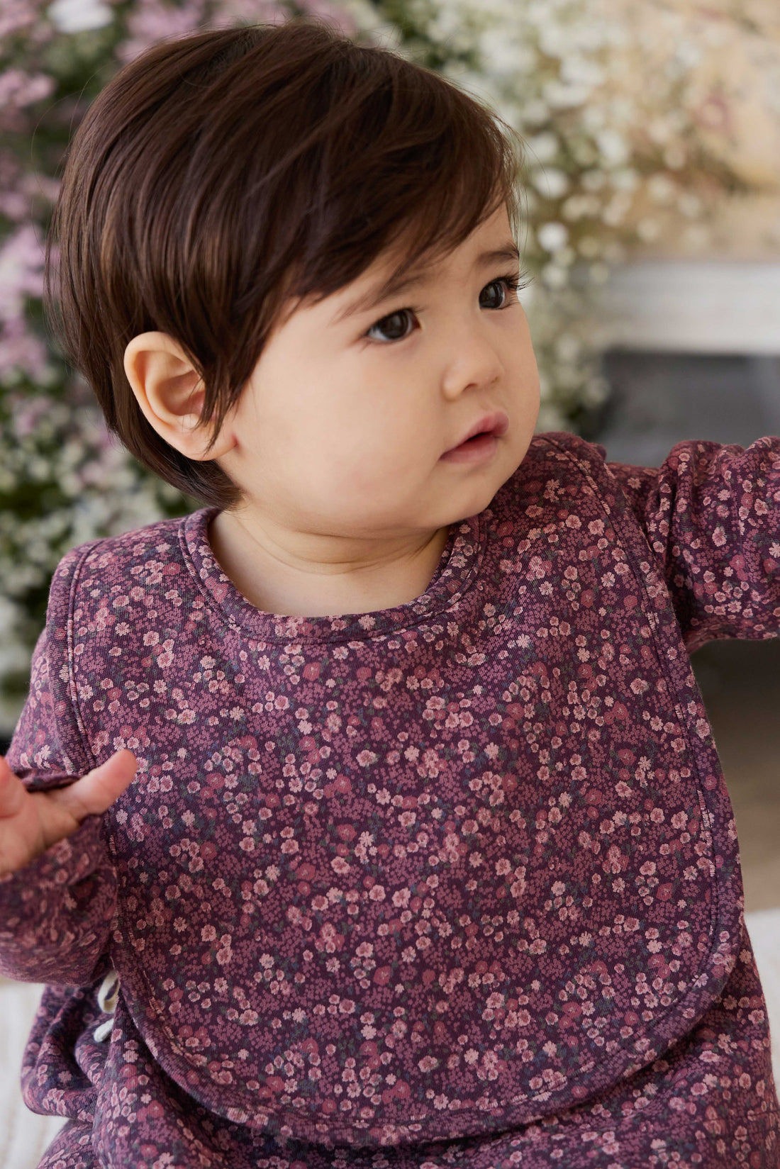 Organic Cotton Bib - Fig Floral Childrens Bib from Jamie Kay Australia