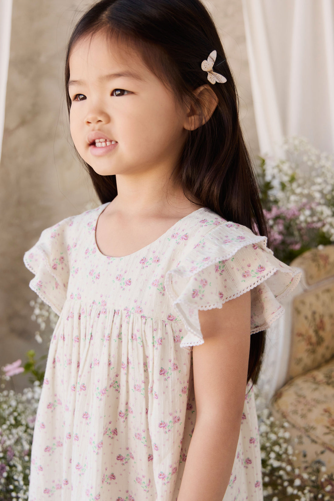 Organic Cotton Caroline Dress - Molly Lilac Childrens Dress from Jamie Kay Australia