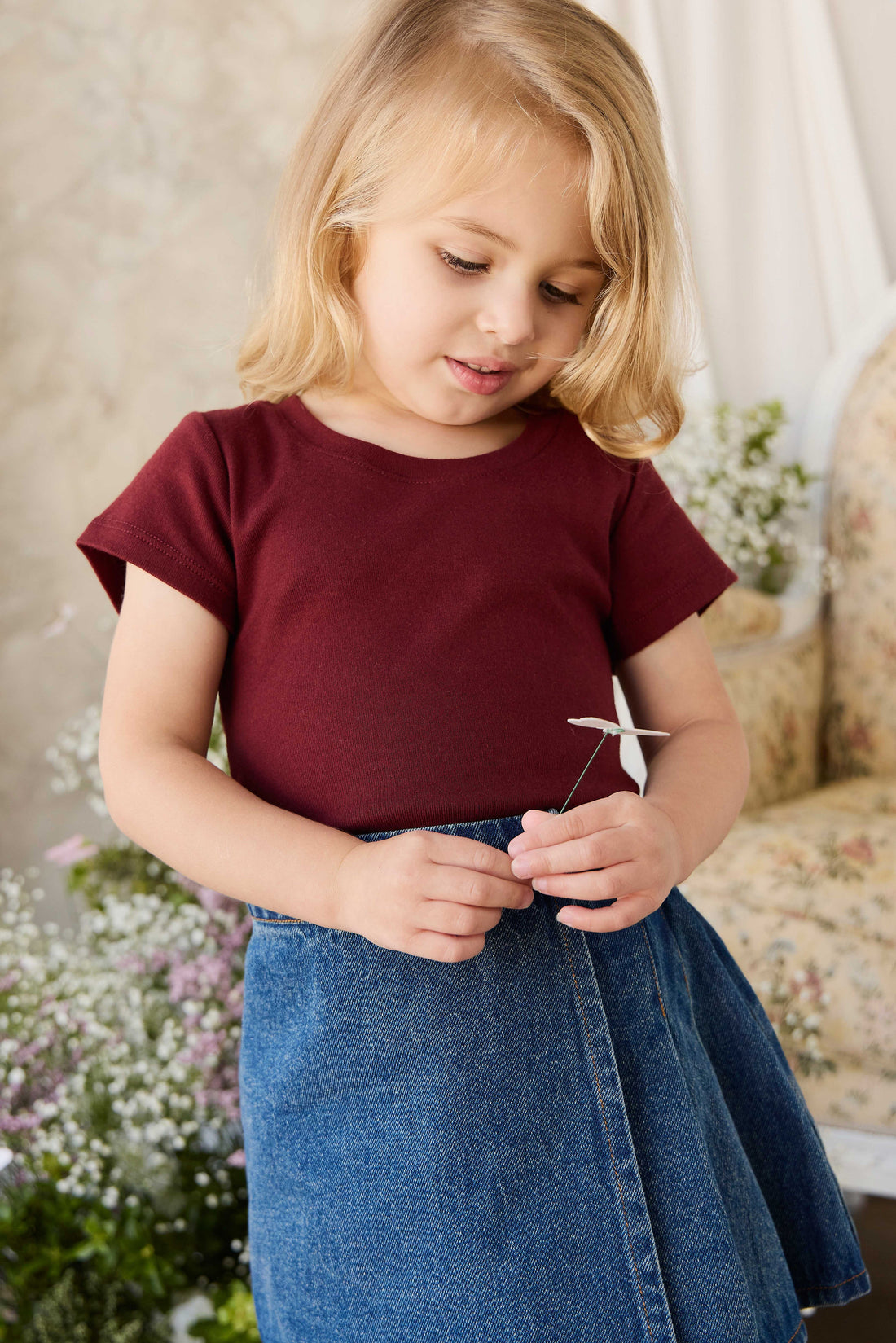 Beatrice Skirt - Classic Denim Childrens Skirt from Jamie Kay Australia
