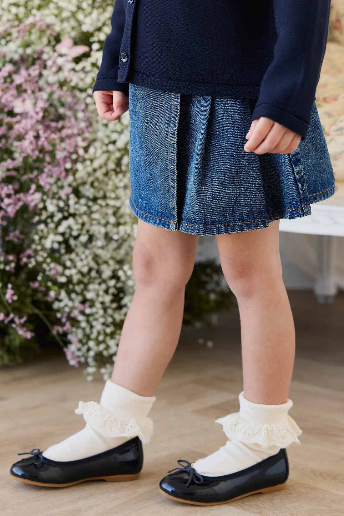 Beatrice Skirt - Classic Denim Childrens Skirt from Jamie Kay Australia