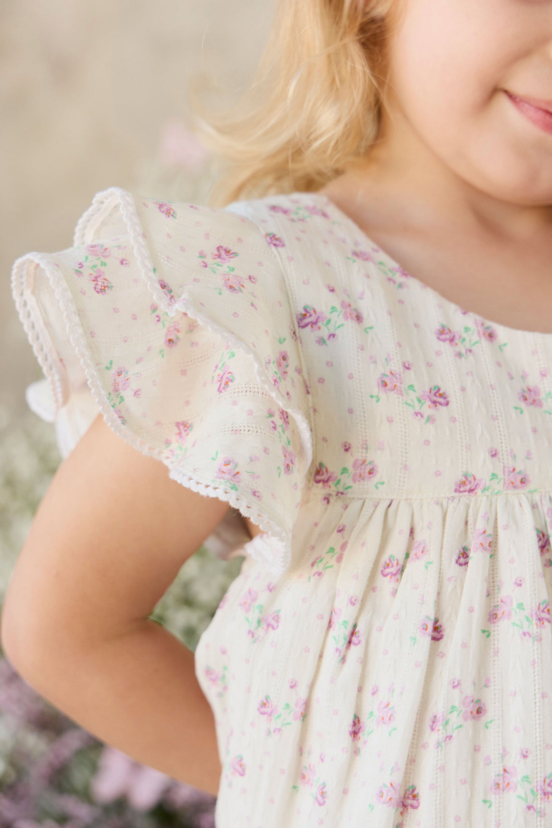 Organic Cotton Caroline Dress - Molly Lilac Childrens Dress from Jamie Kay Australia
