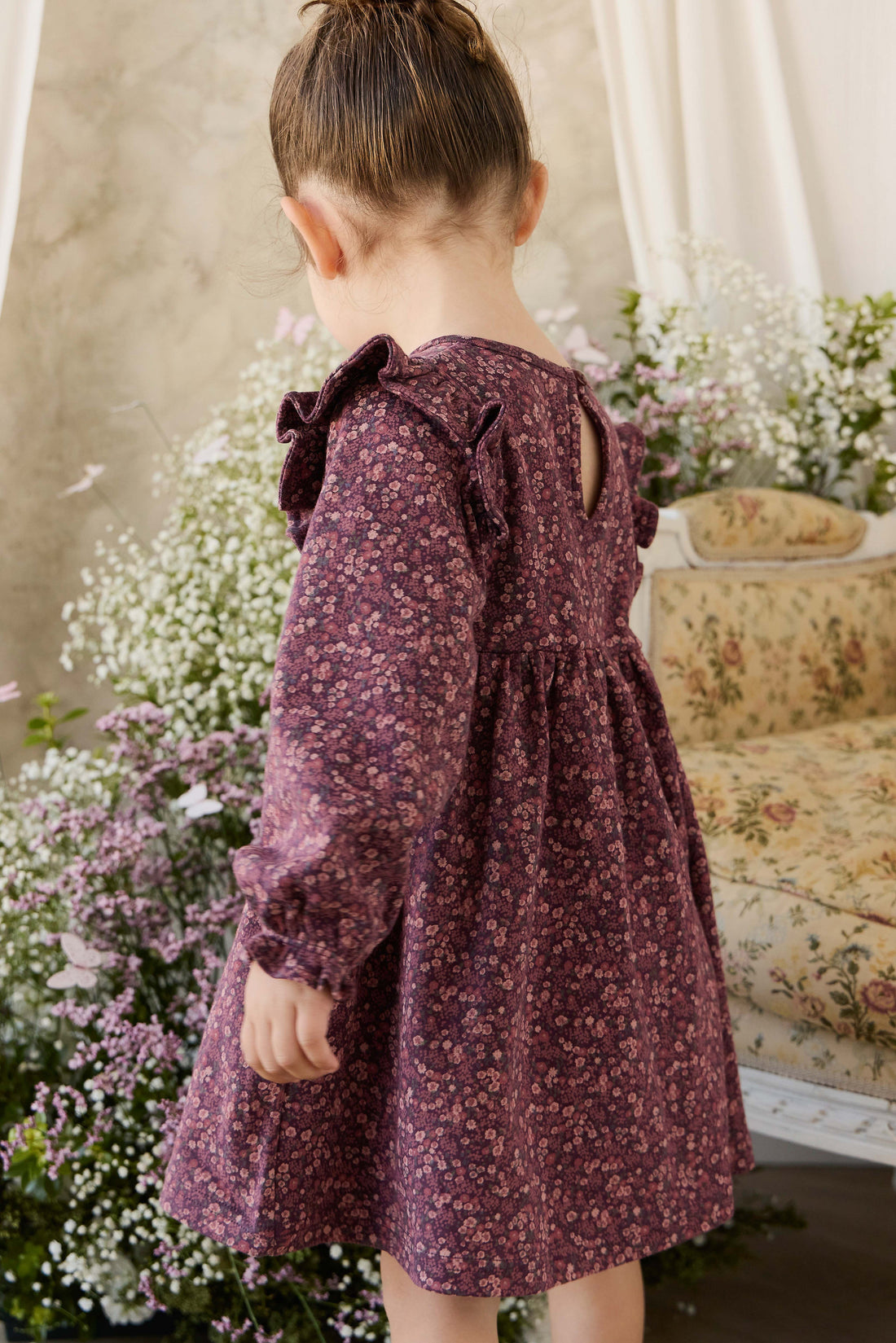 Organic Cotton Frankie Dress - Fig Floral Childrens Dress from Jamie Kay Australia