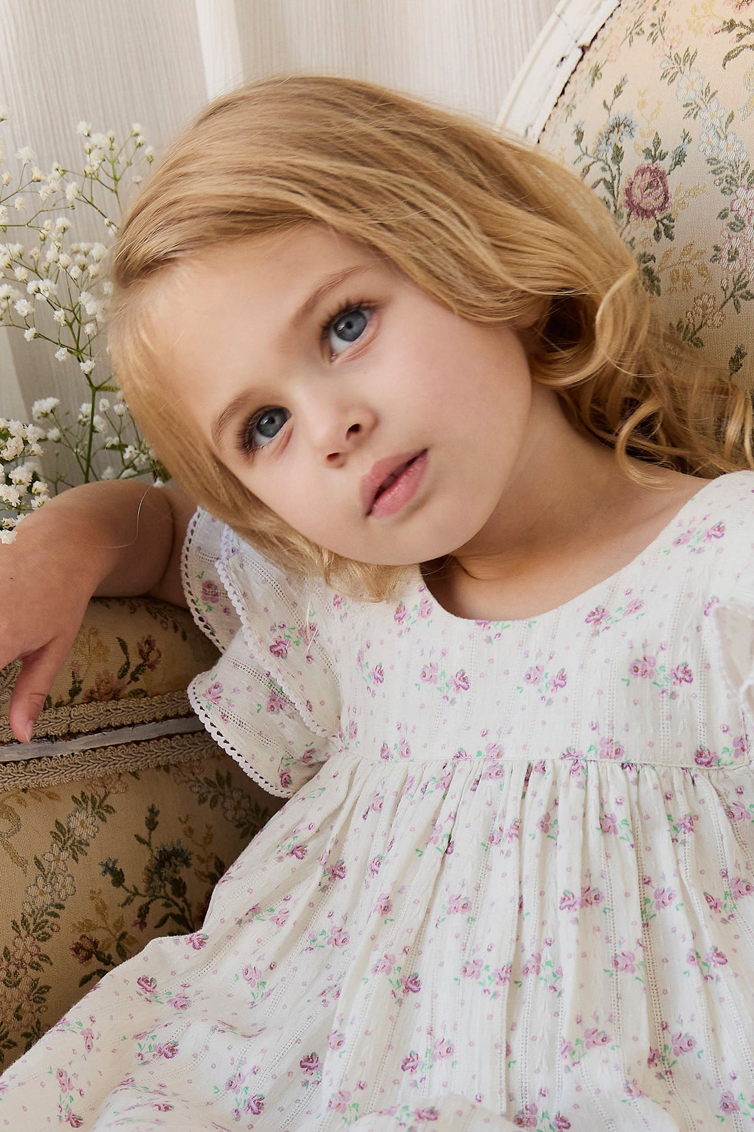 Organic Cotton Caroline Dress - Molly Lilac Childrens Dress from Jamie Kay Australia