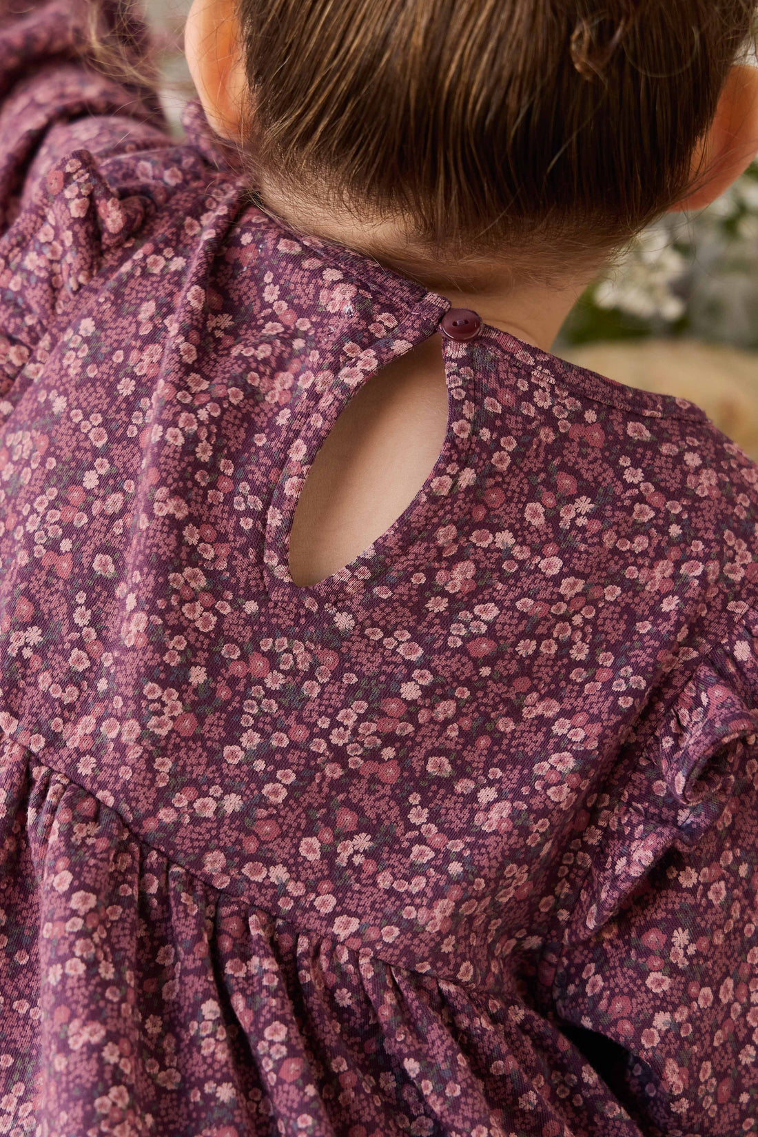 Organic Cotton Frankie Dress - Fig Floral Childrens Dress from Jamie Kay Australia