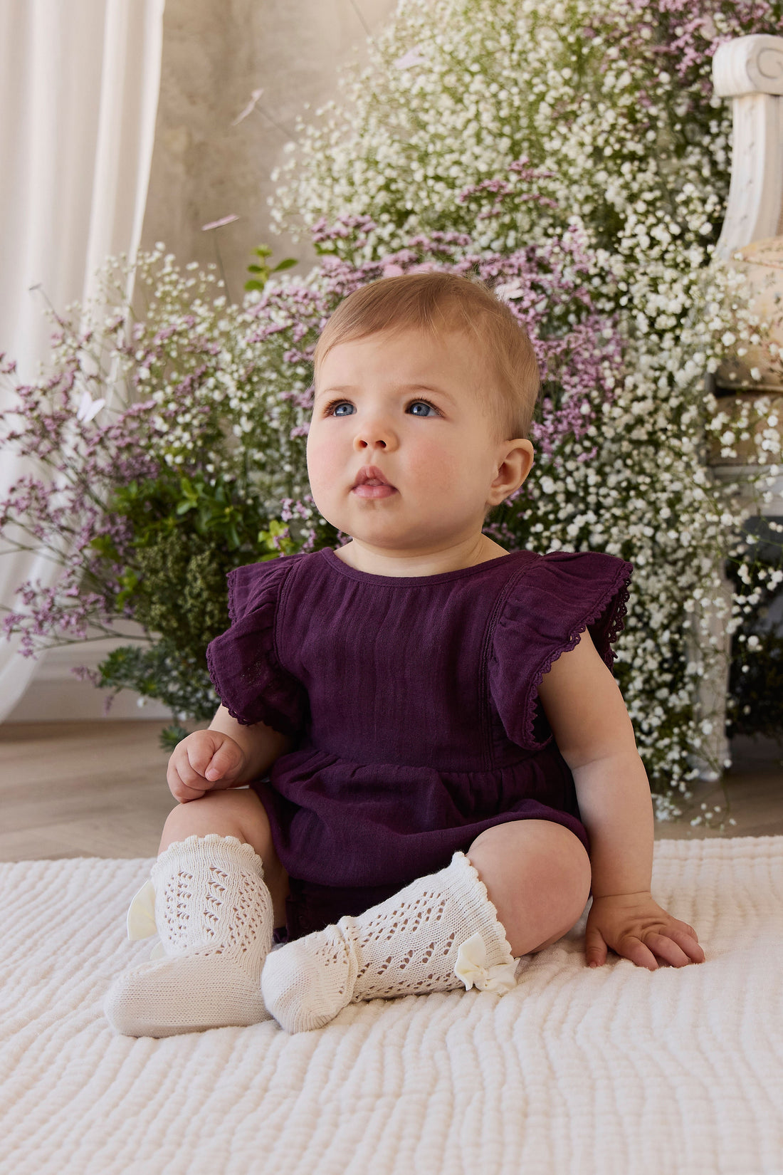 Charlotte Socks - Milk Childrens Socks from Jamie Kay Australia