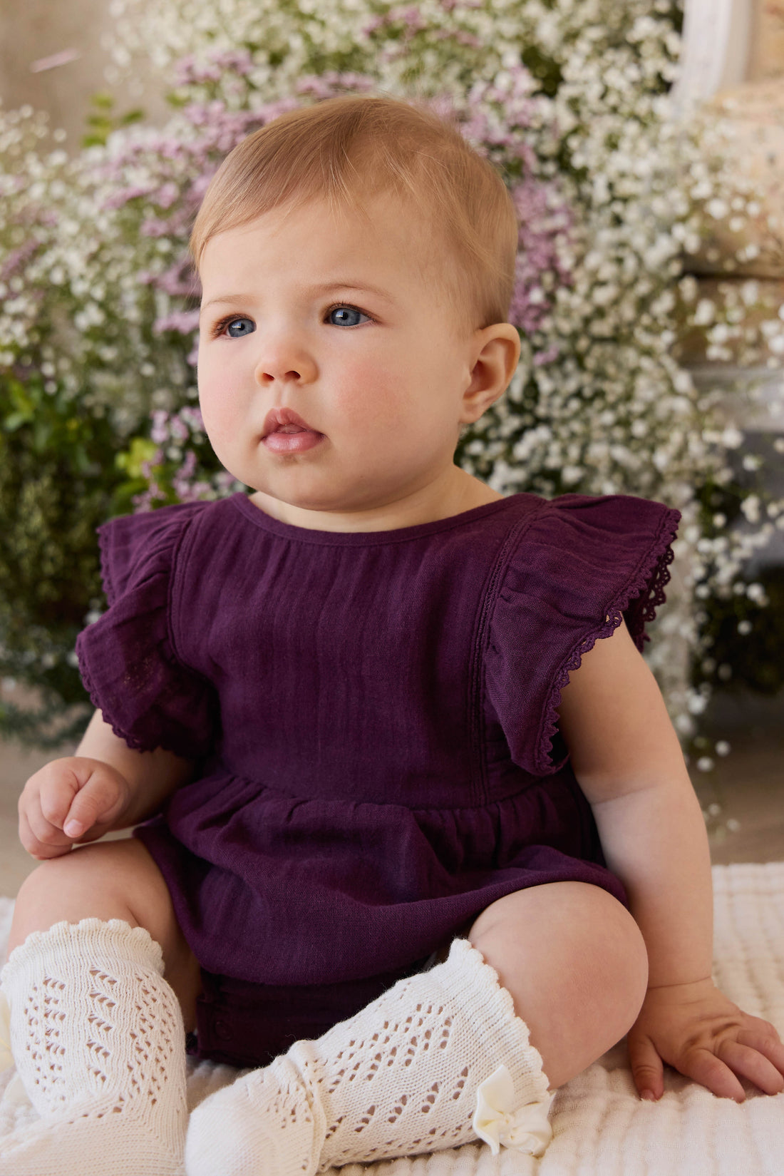 Charlotte Socks - Milk Childrens Socks from Jamie Kay Australia