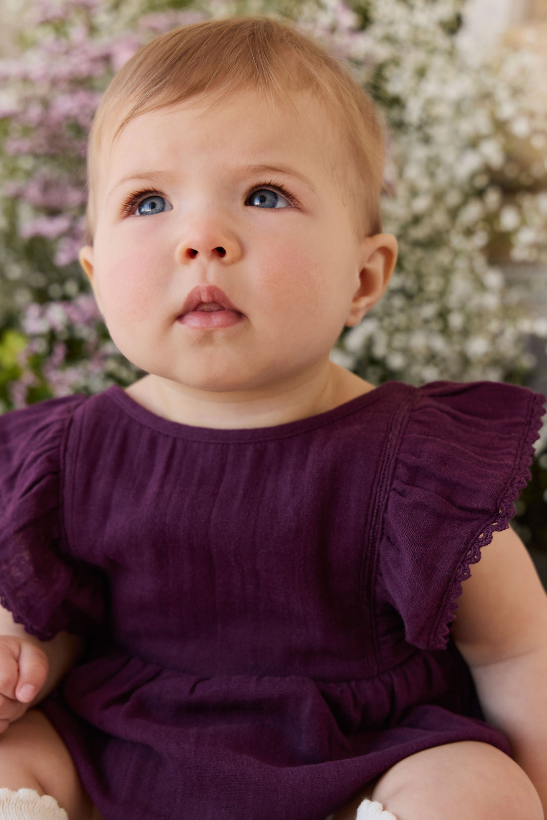 Organic Cotton Muslin Beatrice Playsuit - Fig Childrens Playsuit from Jamie Kay Australia