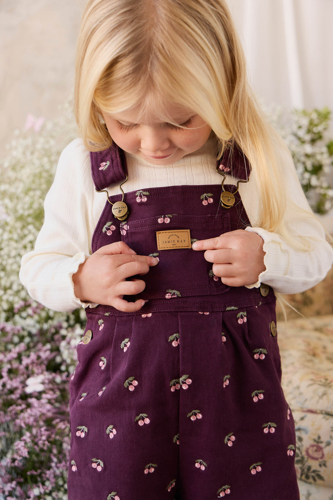 Blair Overall - Cherry Fig Childrens Overall from Jamie Kay Australia