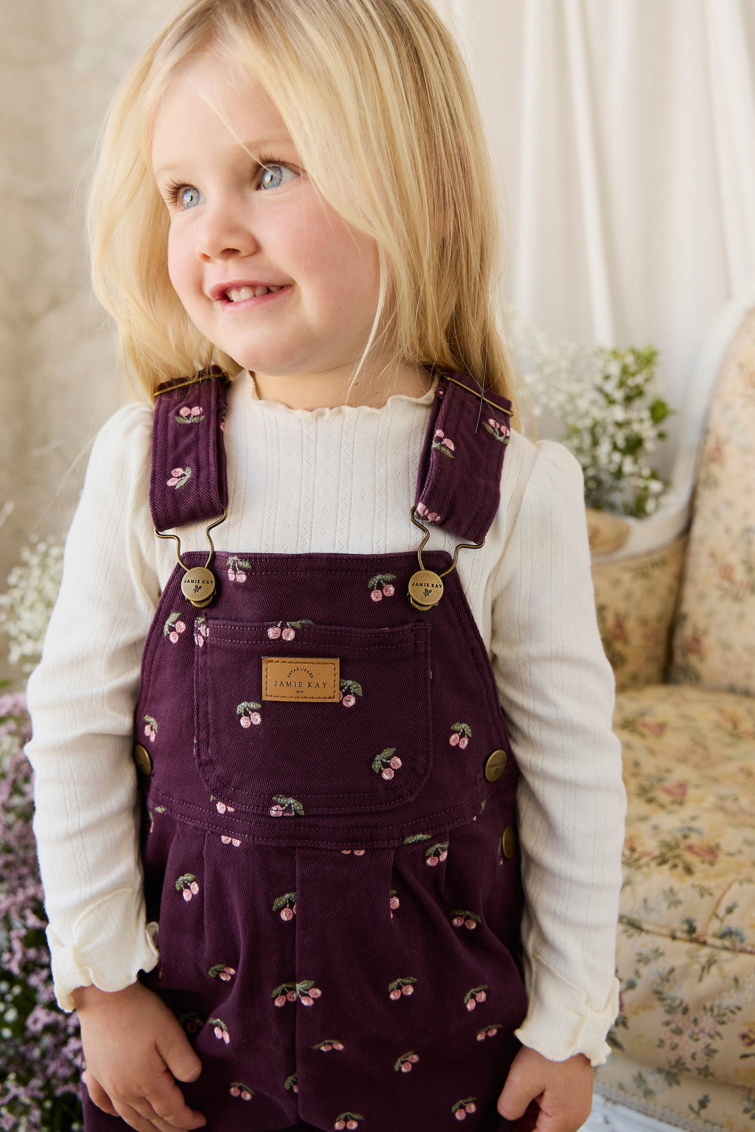 Blair Overall - Cherry Fig Childrens Overall from Jamie Kay Australia