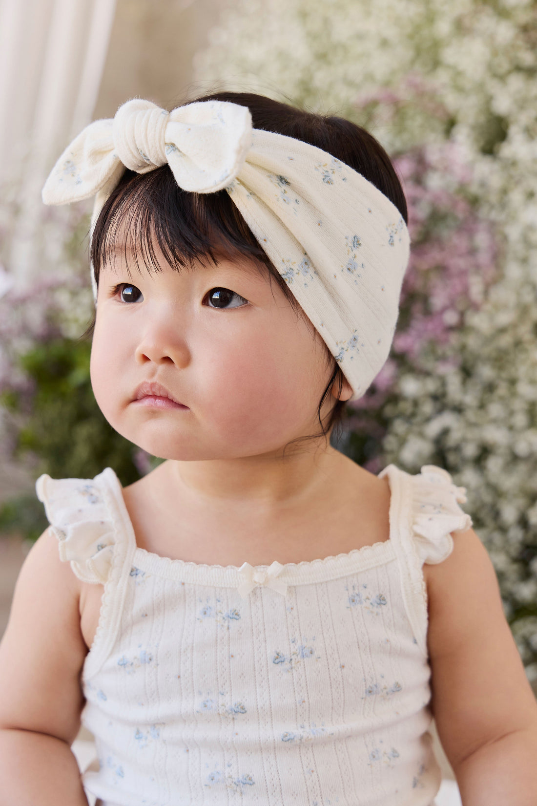 Organic Cotton Pointelle Headband - Molly Blue Childrens Headband from Jamie Kay Australia