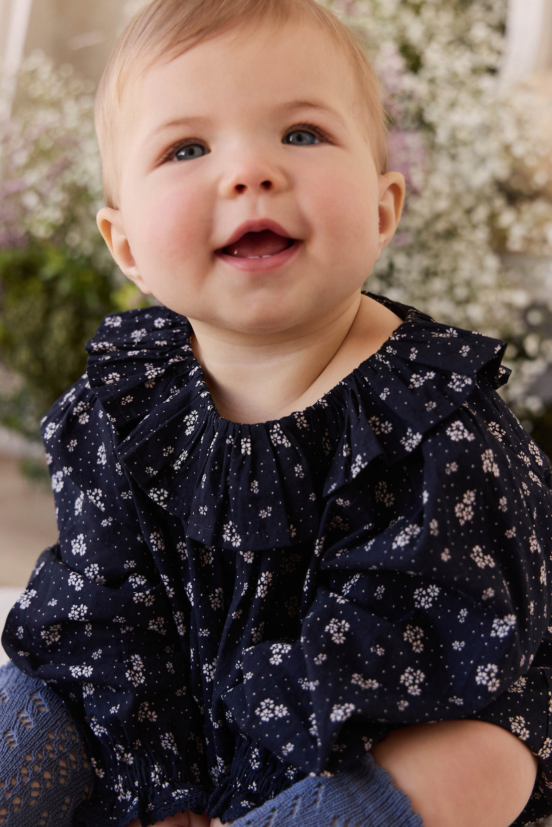 Organic Cotton Dominique Top - Maisie Navy Childrens Top from Jamie Kay Australia