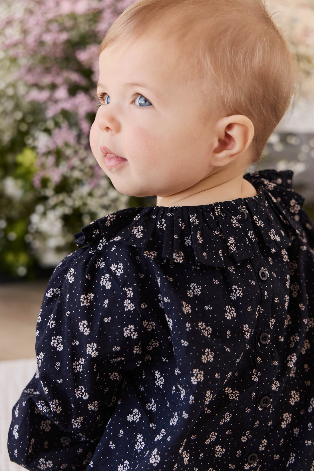 Organic Cotton Dominique Top - Maisie Navy Childrens Top from Jamie Kay Australia