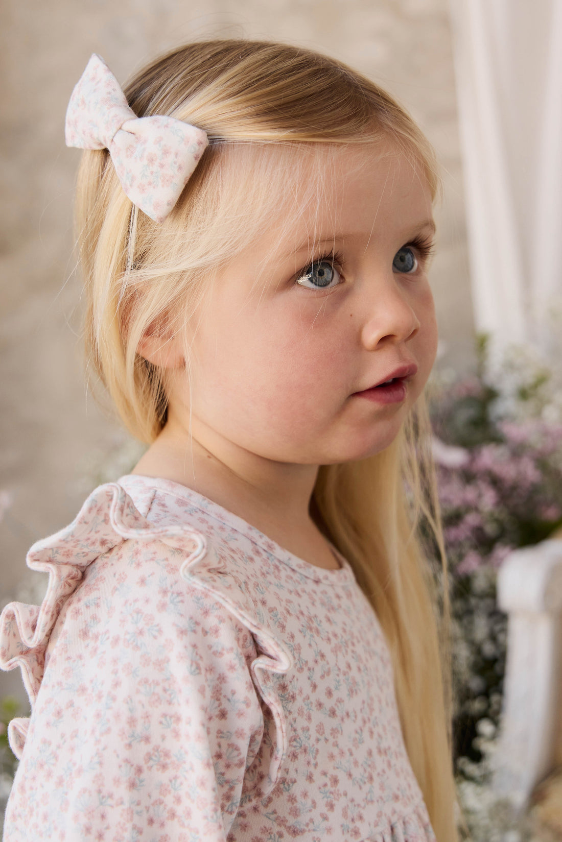 Organic Cotton Desiree Bow - Posy Milk Childrens Bow from Jamie Kay Australia