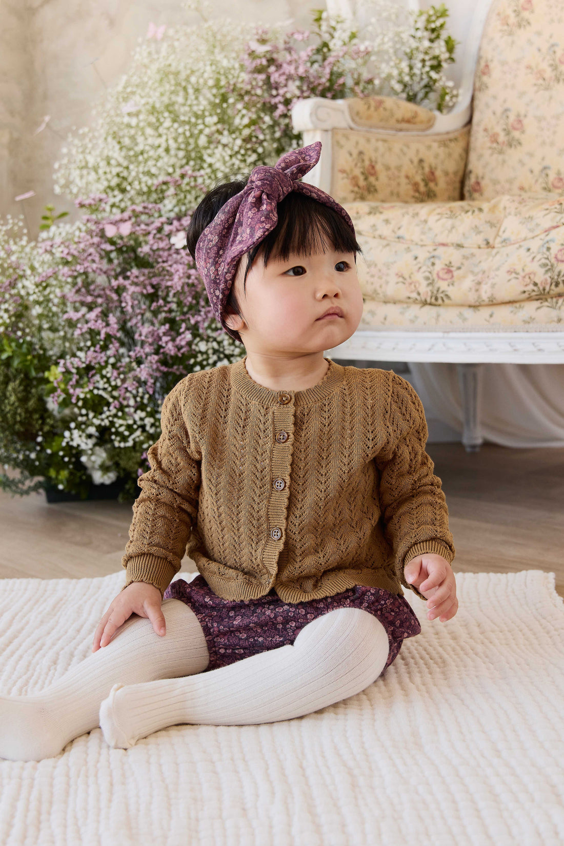 Organic Cotton Classic Bloomer - Fig Floral Childrens Bloomer from Jamie Kay Australia