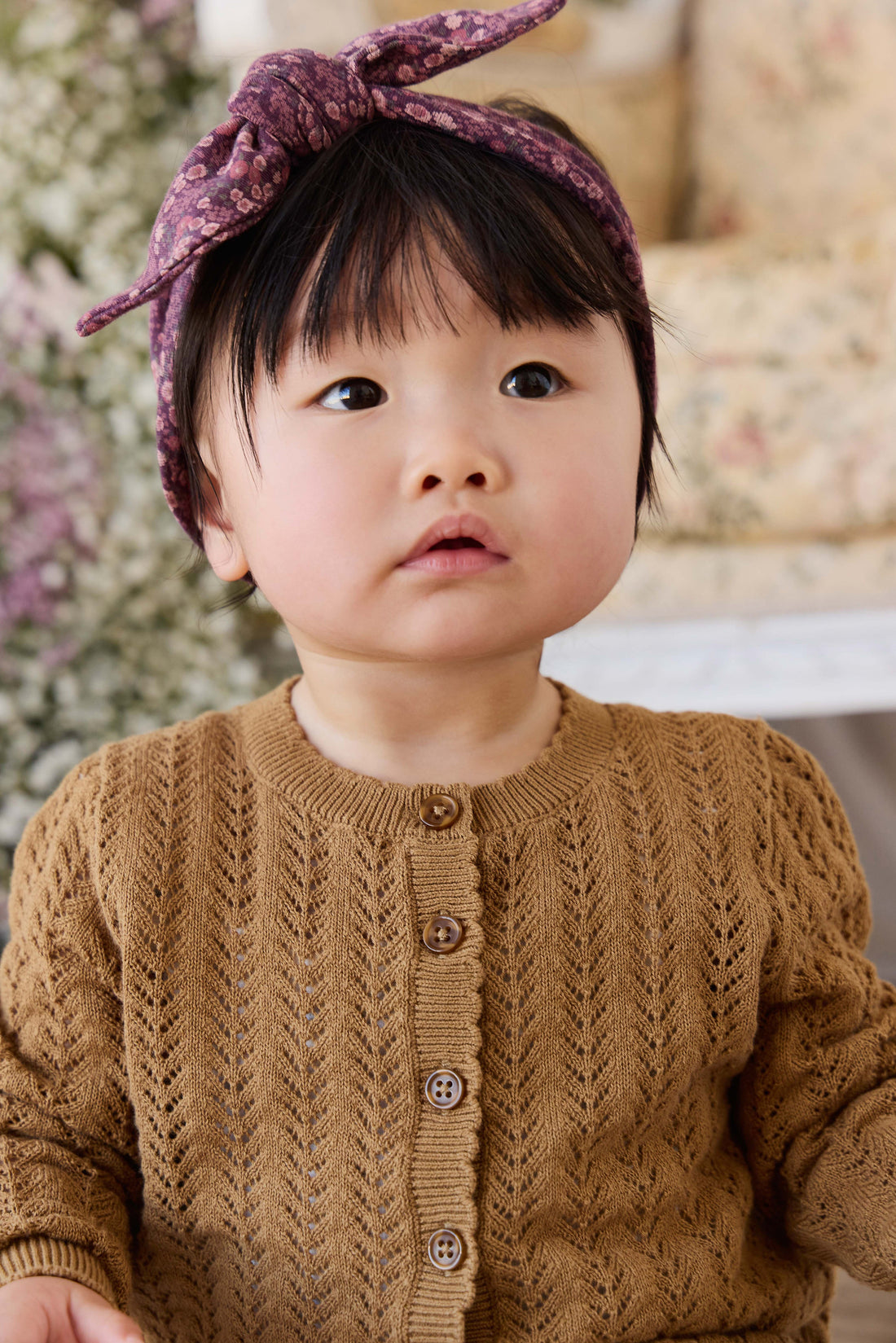 Maxine Knitted Cardigan - Antique Bronze Childrens Cardigan from Jamie Kay Australia