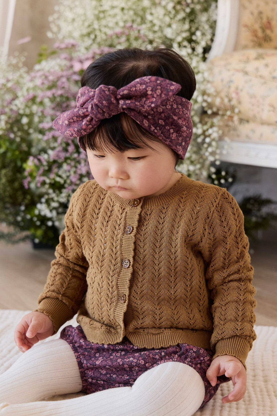 Organic Cotton Classic Bloomer - Fig Floral Childrens Bloomer from Jamie Kay Australia