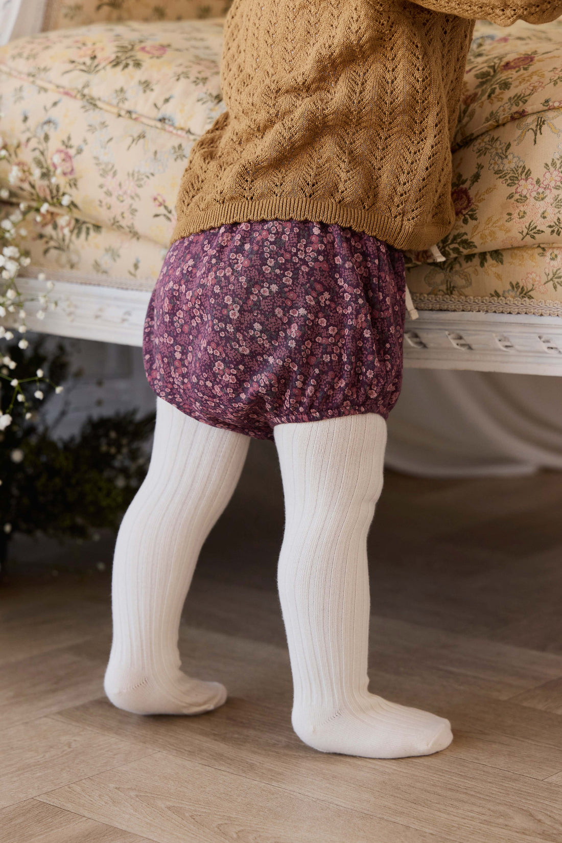 Organic Cotton Classic Bloomer - Fig Floral Childrens Bloomer from Jamie Kay Australia