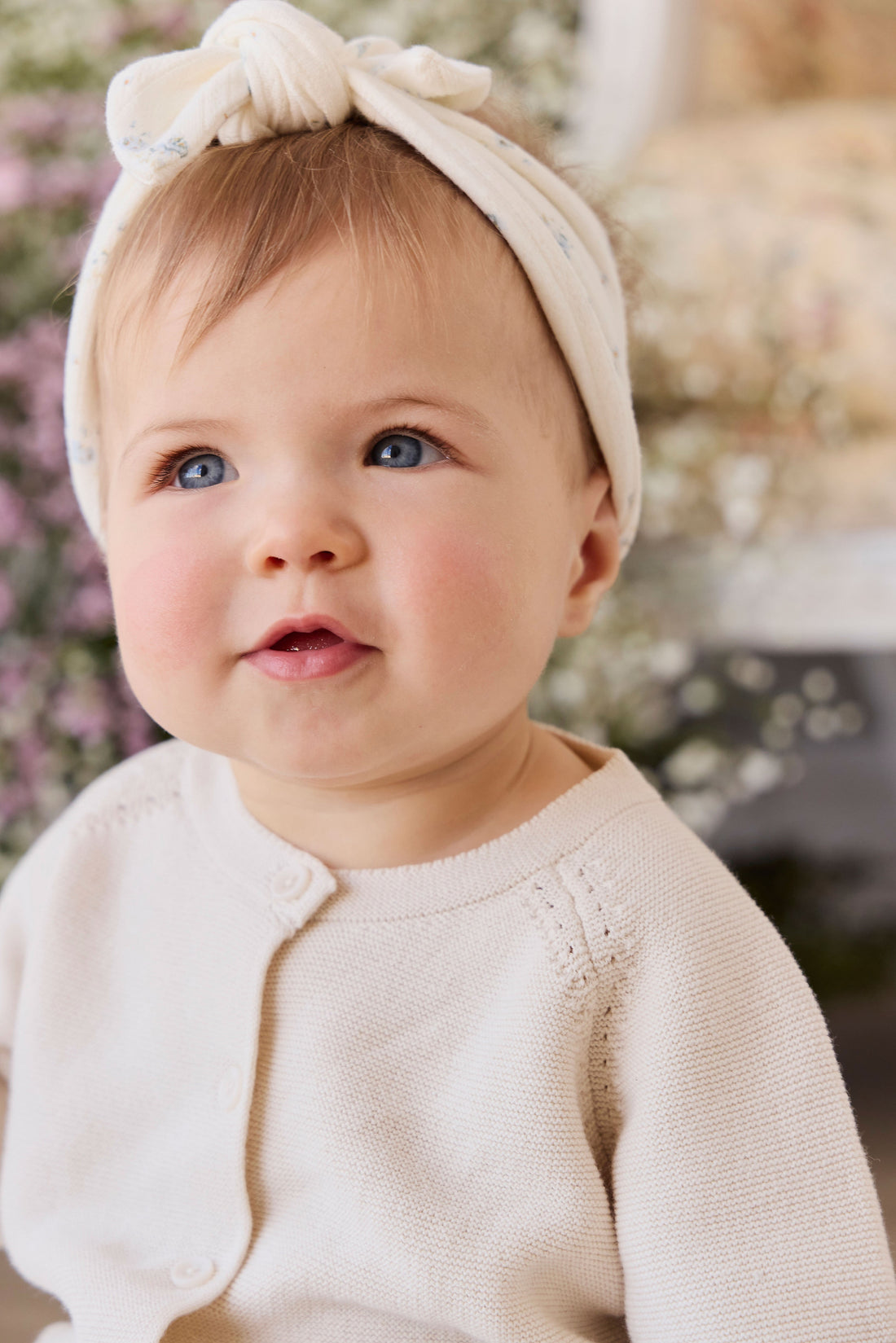 Delaney Knitted Cardigan - Vanilla Childrens Cardigan from Jamie Kay Australia