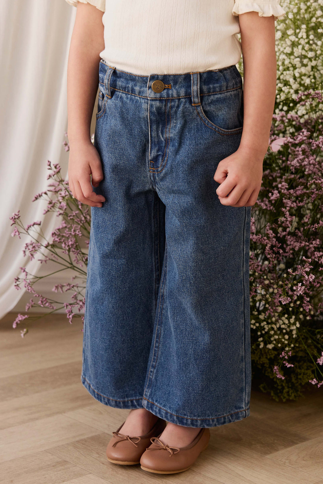 Beatrice Pant - Classic Denim Childrens Pant from Jamie Kay Australia