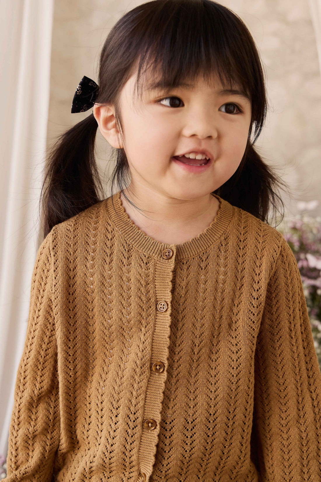 Maxine Knitted Cardigan - Antique Bronze Childrens Cardigan from Jamie Kay Australia